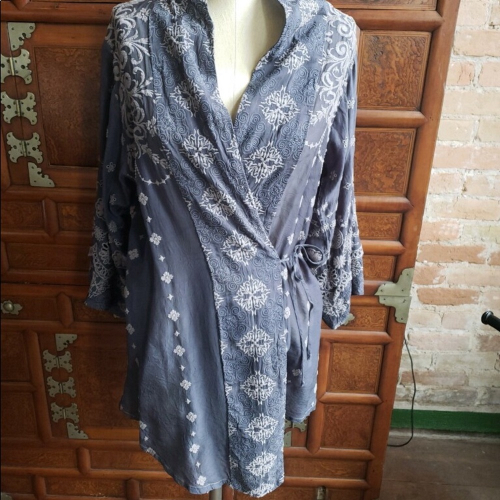 Johnny Was Wrap Blouse